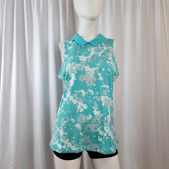 Under Armour womens Sz large blue zinger rise polo top - Picture 6 of 6